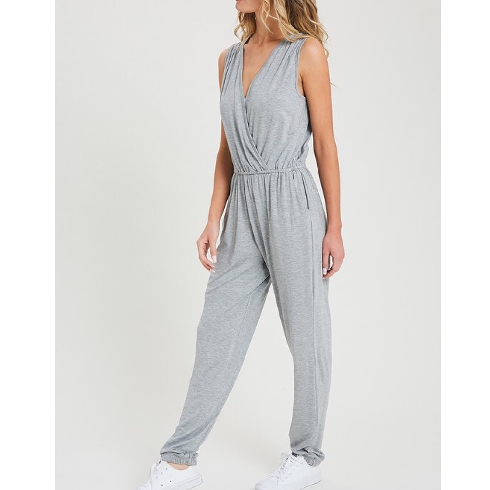 *Janessa Surplice Jumpsuit - Picture 3 of 8
